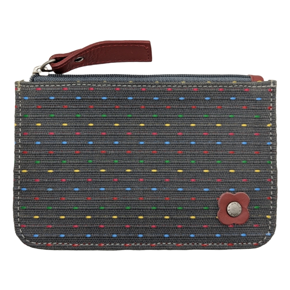Imported Carry All Polka Dot Zipper Pouch, NWOT